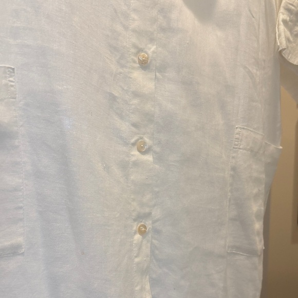 Myrah Penaloza White linen Button-Up Shirt dress - Picture 6 of 10